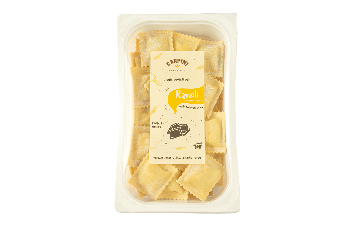 Ravioli cu ricotta și spanac